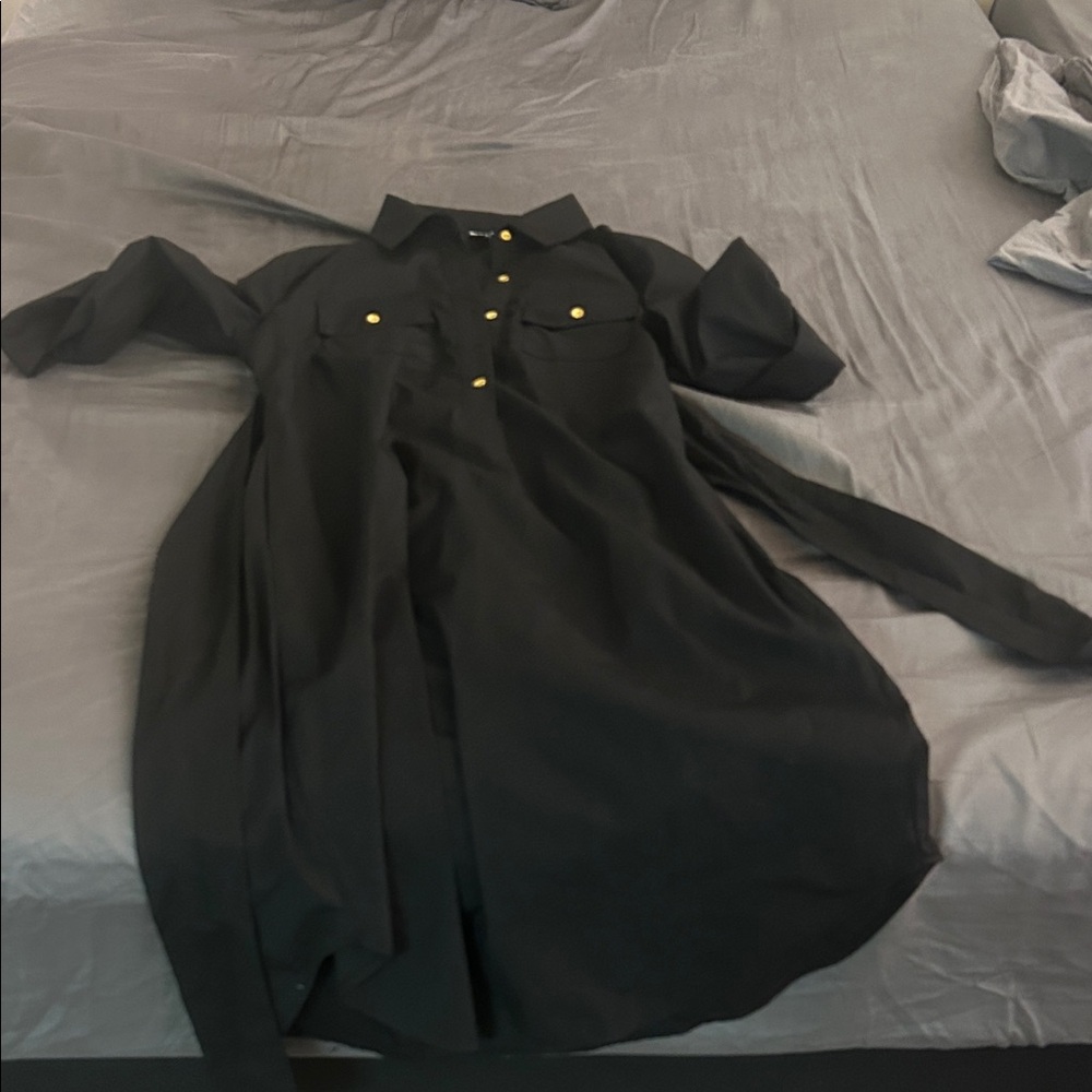 Elegant Black Midi Dress